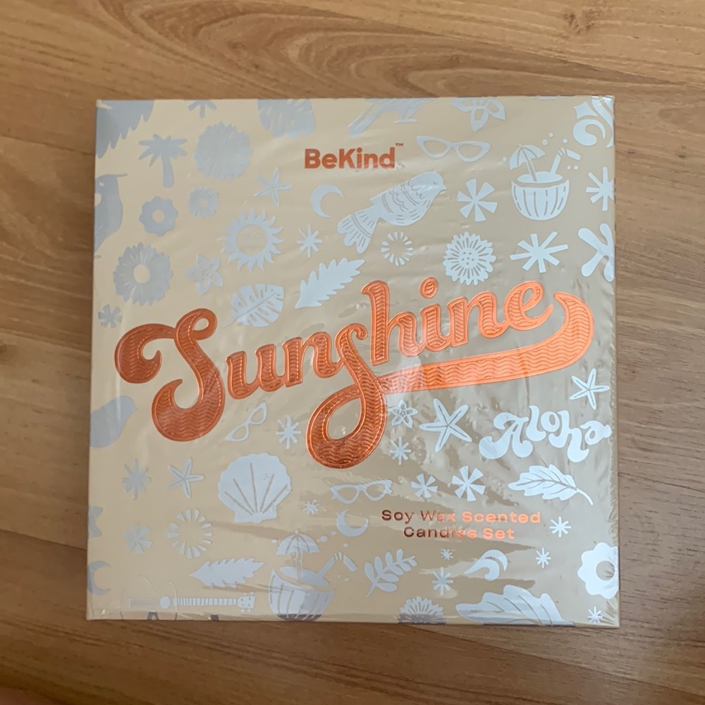 BeKind Sunshine Soy Wax Candle Set UNOPENED